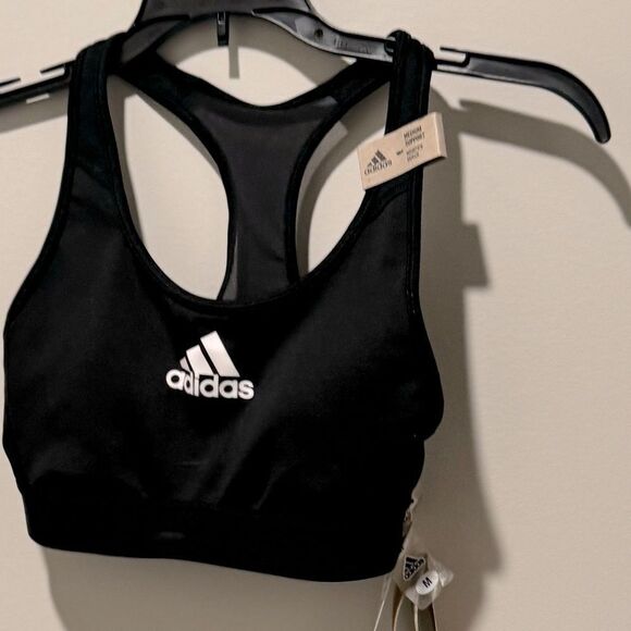 Adidas FJ7262 Don't Rest Alphaskin Women Black Polyester Padded Sports Bra (XS) - Picture 13 of 16